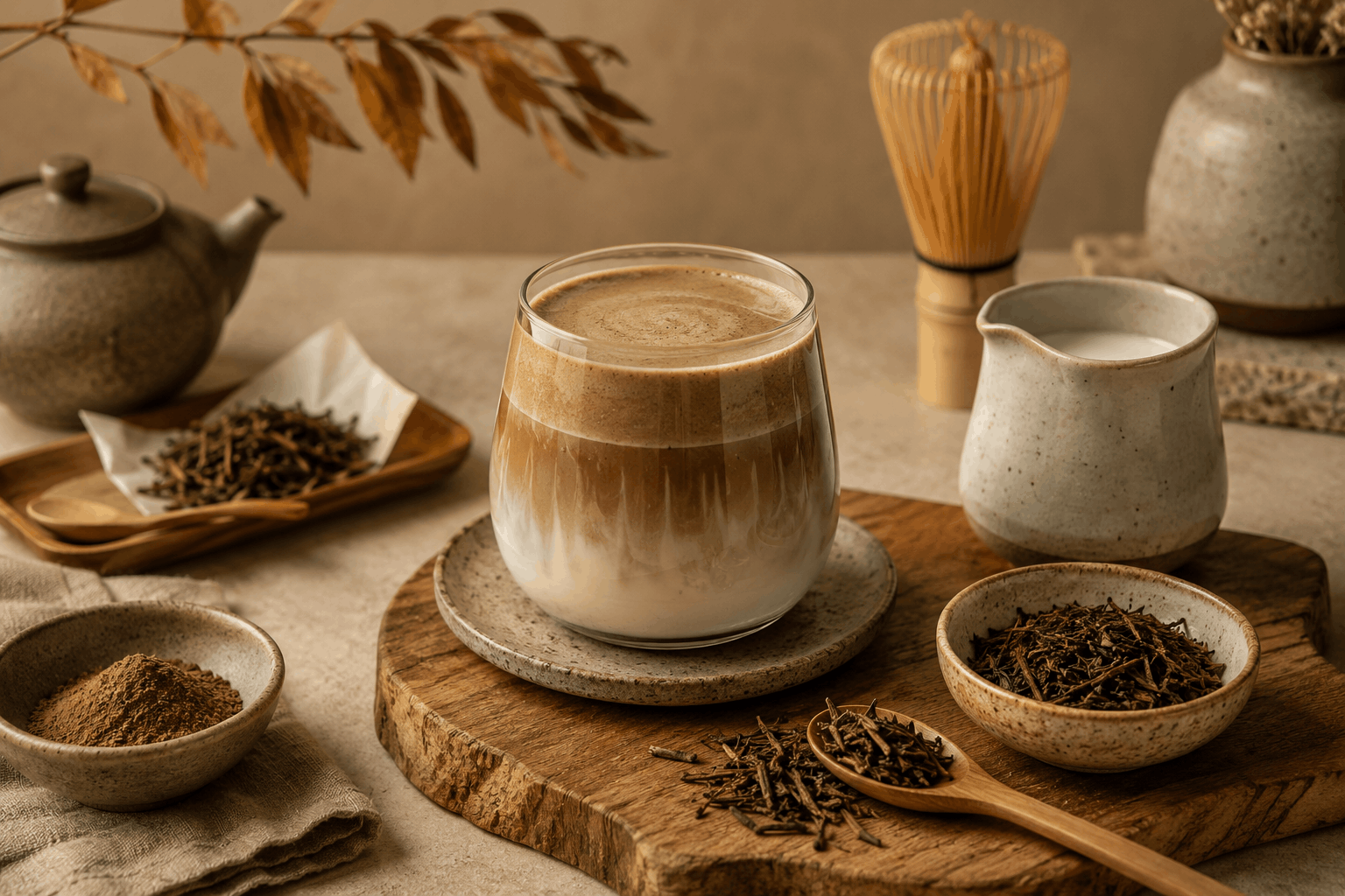 Resep Hojicha Latte Premium Ala Kafe Dengan Rasa Creamy Dan Aroma Roasted Khas Jepang