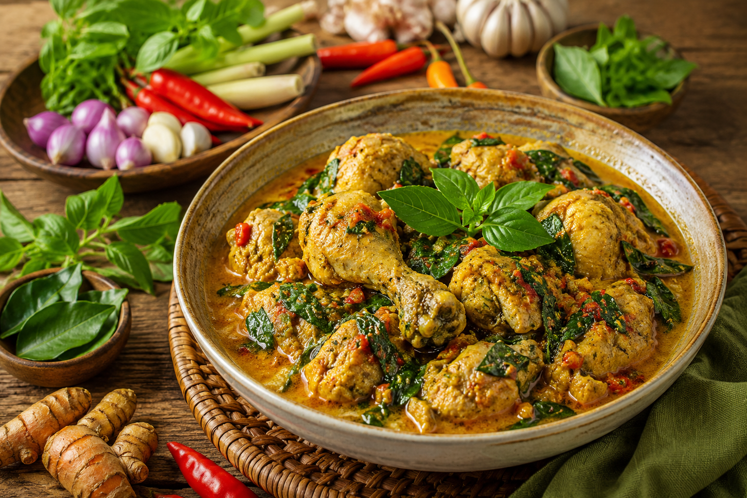 Resep Ayam Woku Kemangi Pedas Harum dengan Bumbu Meresap Sempurna