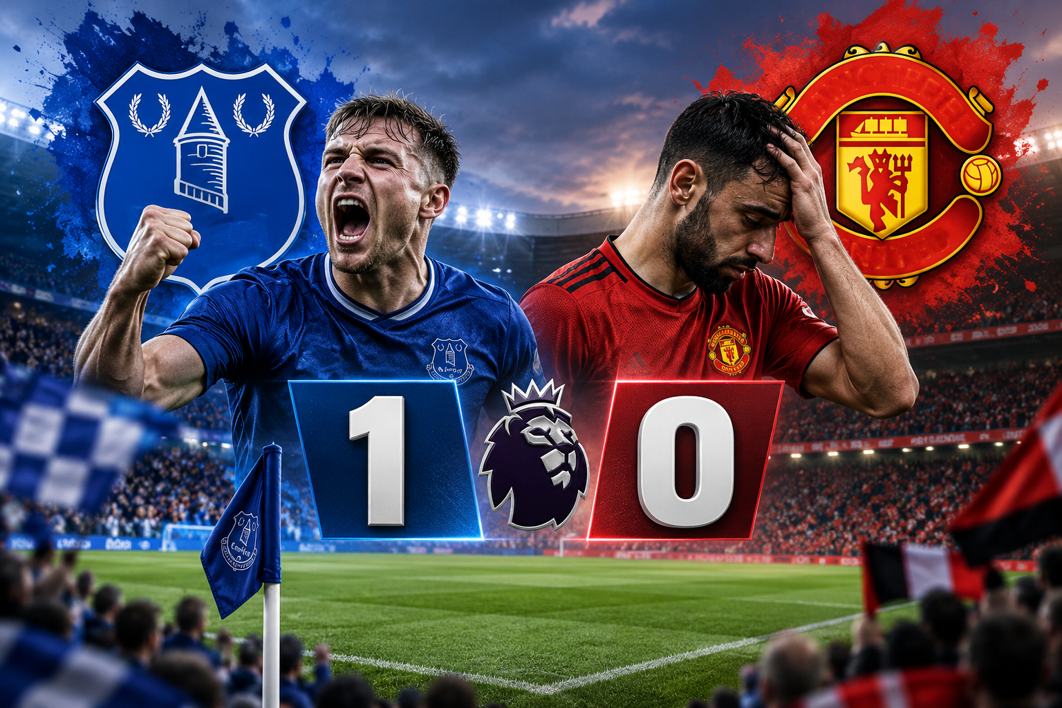 Hasil Everton Vs Man Utd Imbang Dramatis Setelah Gol Spektakuler Menit Akhir