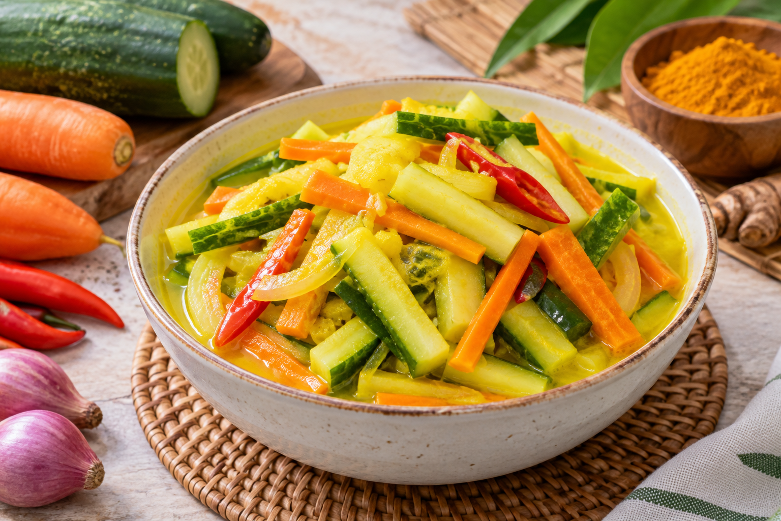 Resep Acar Kuning Timun Wortel Segar Gurih dan Mudah Dibuat di Rumah