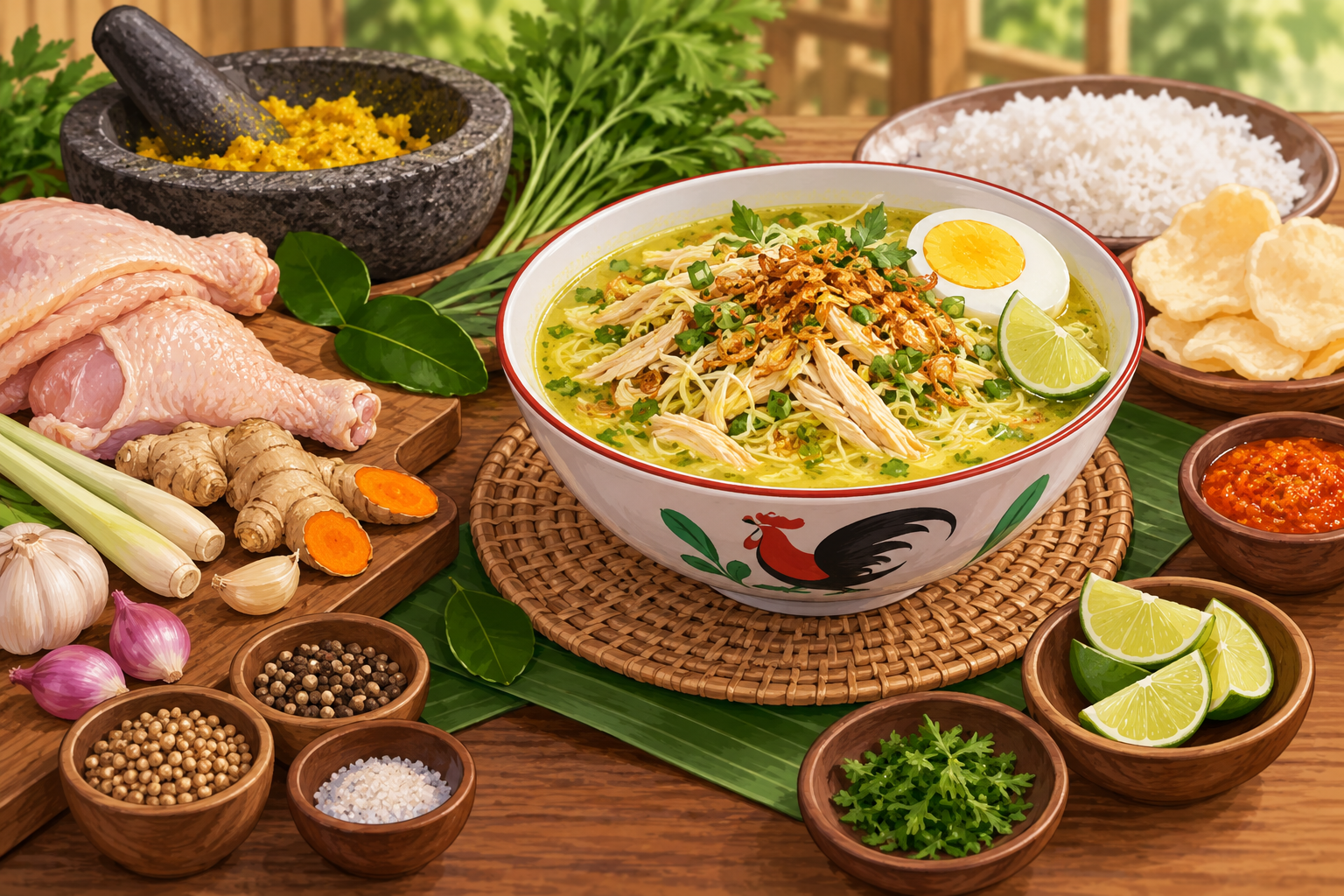 Resep Soto Ayam Lamongan Kuah Gurih dengan Koya yang Sedap dan Mudah Dibuat di Rumah