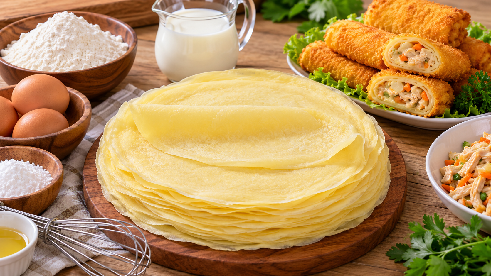 Resep Kulit Risol Anti Sobek yang Tipis, Lentur, dan Mudah Dilipat untuk Berbagai Isian