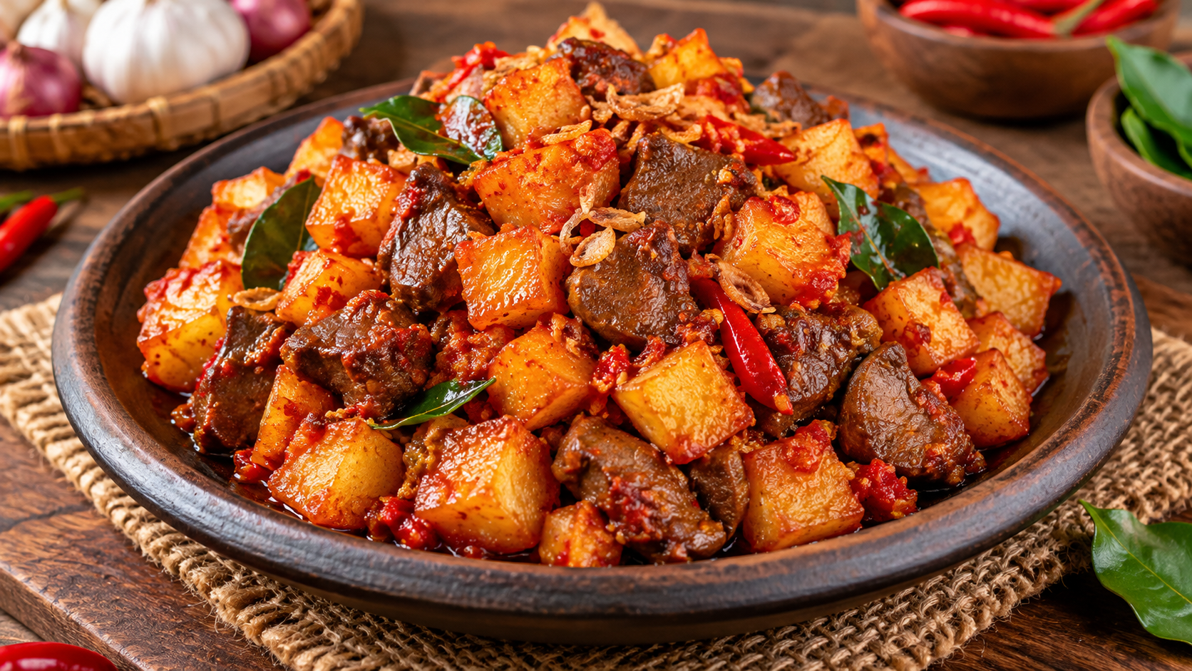 Resep Sambel Goreng Kentang Ati Gurih Pedas Bumbu Meresap